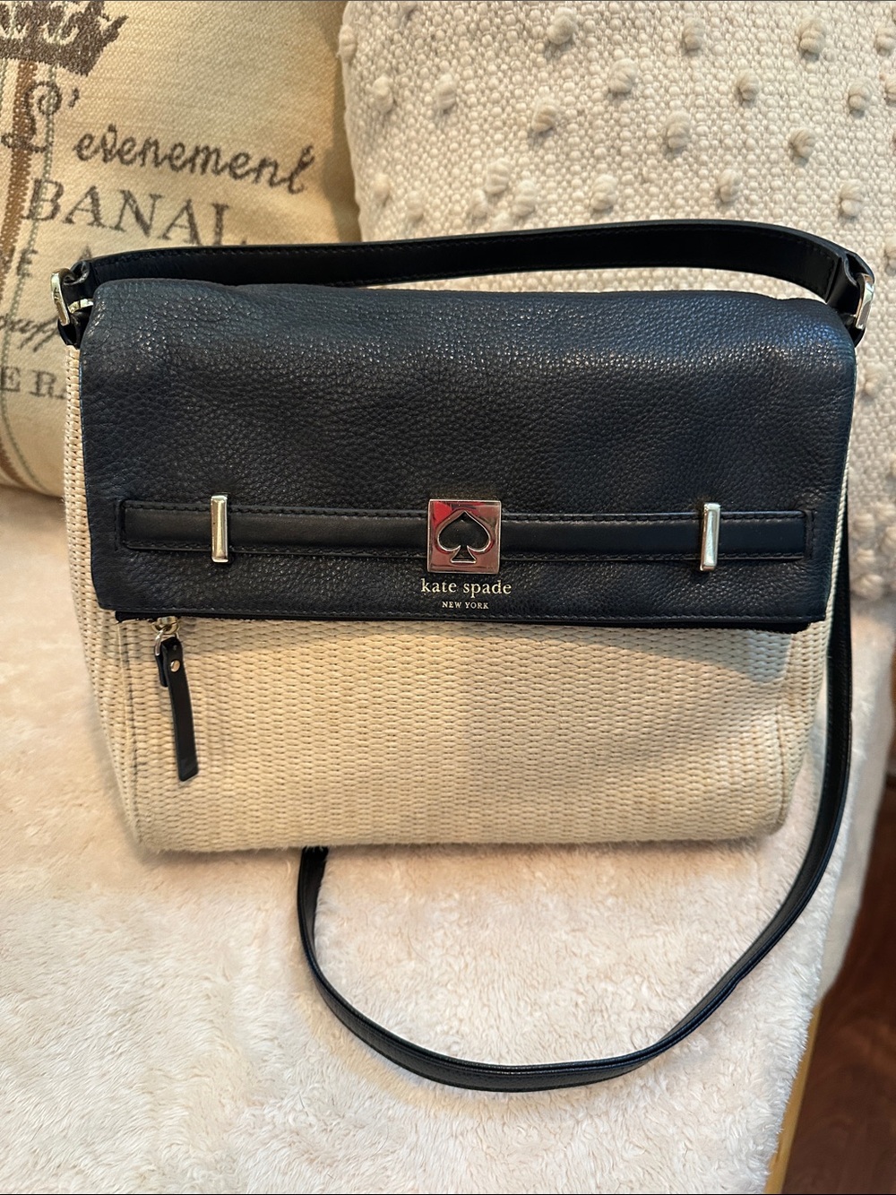 kate spade Black and Cream Shoulder Crossbody Bag
